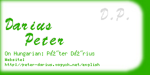 darius peter business card